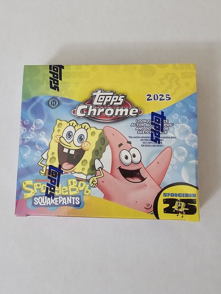 2025 Topps Chrome Spongebob Sqaurepants Hobby Box Sealed