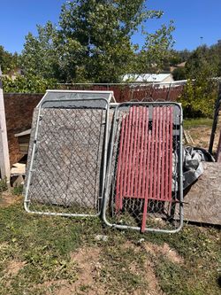6 Large metal door Gates & and 2 metal door gates
