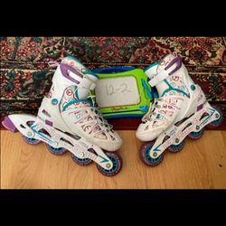 Rollerblades girl’s adjustable size 12-2, fit shoe sizes 12, 13, 1, 2