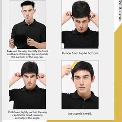 Unisex 100% human hair wig