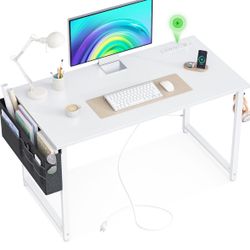 40 Inch White Desk