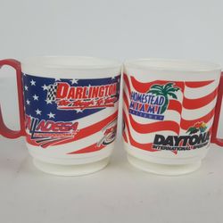 Nascar Racing Plastic Collectible 8 oz. Coffee Mugs **Set of 2**