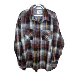 Vintage Northwest Territory Plaid Flannel Button Down Top