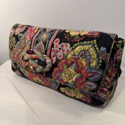 Vera Bradley Knot design Clutch Bag Magnetic Closure Purse Symphony Hue/ 