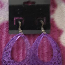 PURPLE EARRINGS 