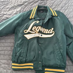 Green and Yellow Varsity Jacket/Bomber 