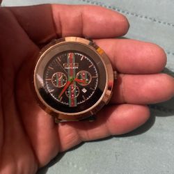 Gucci Pantcaon Swiss Made Multi-Dial Wristwatch Black Rubber Band Rose Gold Case