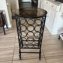 Black Heart Wine Bottle Holder Table Metal Heart Rack Stars