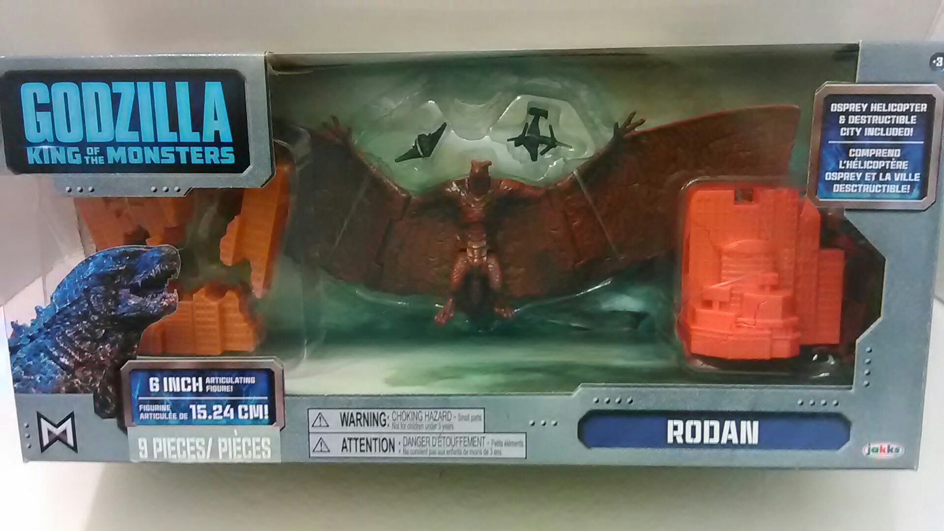 Godzilla King of the Monsters -- "Rodan Action Figure" -- 9 peace Set