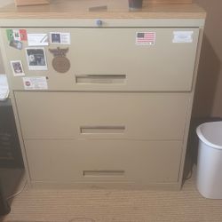 Three Drawer Metal File Cabinet
