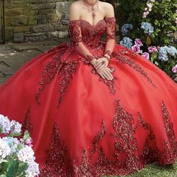Quinceañera Dress - Red - Morilee Size 6 Style 89255