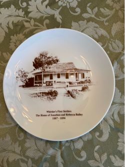 Whittier memorabilia plate