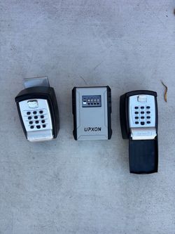 3 Keypad Lock Boxes – KeyGuard & UPXON – $35