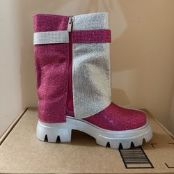 RKQ Zebra platform combat boots for women