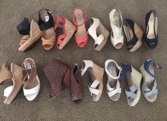 Women's Shoes Size 7 7.5 8 ~ Gently Used Name Brand Wedges