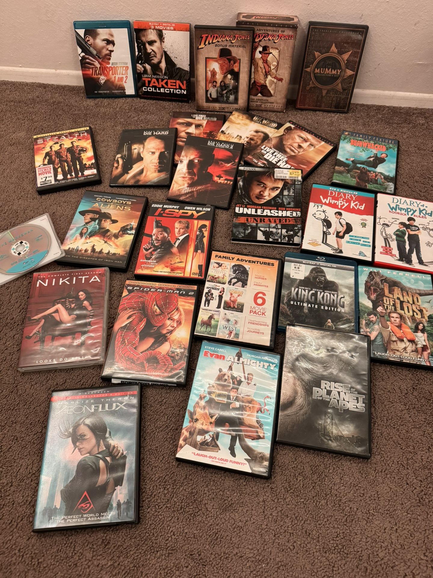 Huge DVD/Blue ray Movies Lot (40 Movies)