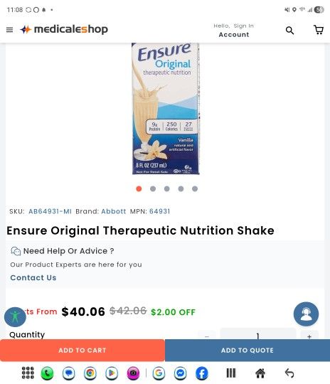 Ensure Original Therapeutic Nutrition - Vanilla