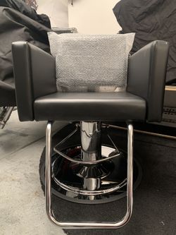 Buy One Get One FREE Brand New Collins Brixen Salon Chair – Flat Black w/ Footrest ($850.00)