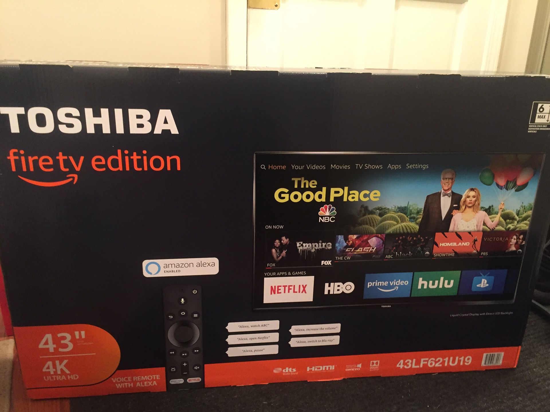 Toshiba fire Tv w/ Alexa installed