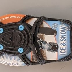 Ice Cleats for any Shoe & Boots, 2 Pairs. Universal Sizes for Adults