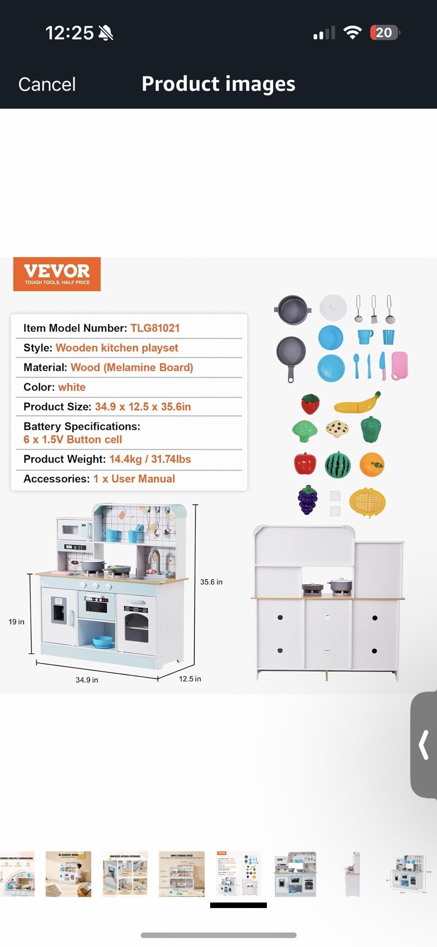 Kids Kitchen Playset ( Needs Assembly)