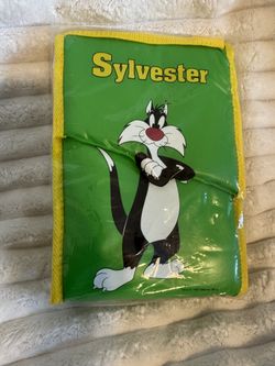 Vintage 1997 Looney Tunes Sylvester the Cat Padded Storage Pouch NOS Sealed