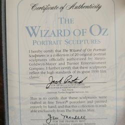 Franklin Mint Wizard Of Oz Portrait Sculpture Collection 20 Figures w/ Display Case