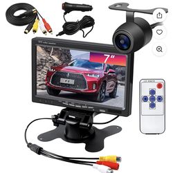 Backup Camera with 7-Inch Monitor Easy Install: Plug-Play DIY Guide Lines Clear Night Vision HD 1080P Rear View Camera with Monitor Kit IP69 Waterproo