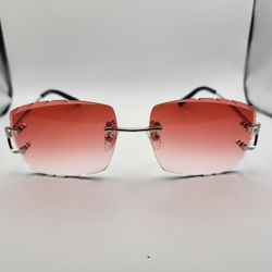 Cartier Glasses Rimless(Red)