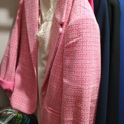 Really Pretty Pink Professional Jacket Brand New NEVER WRINCLRS