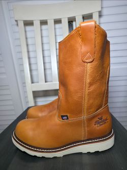 Thorogood American Heritage 11″ Tobacco Pull-On Wellington Wedge Sole Soft Toe Men's Size 8 D READ DESCRIPTION