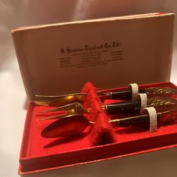 Samra Thailand Vintage Cutlery set 5 inch Miniature Brass Buddha 