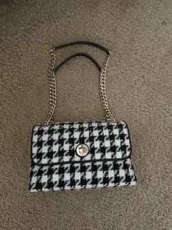 Kate Spade Houndstooth Shoulder Bag with Chain Strap