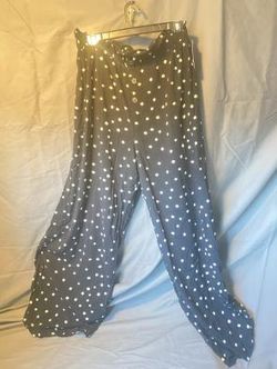 Xhilaration Women's Black/White Polka Dot Gaucho Pants Size Large NWT