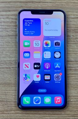 Apple iPhone XS Max 64GB Unlocked Silver - Cracked Corner - 76% Battery