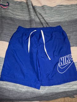 Nike Blue Men's Swim Shorts M with Drawstring and Built-In Brief