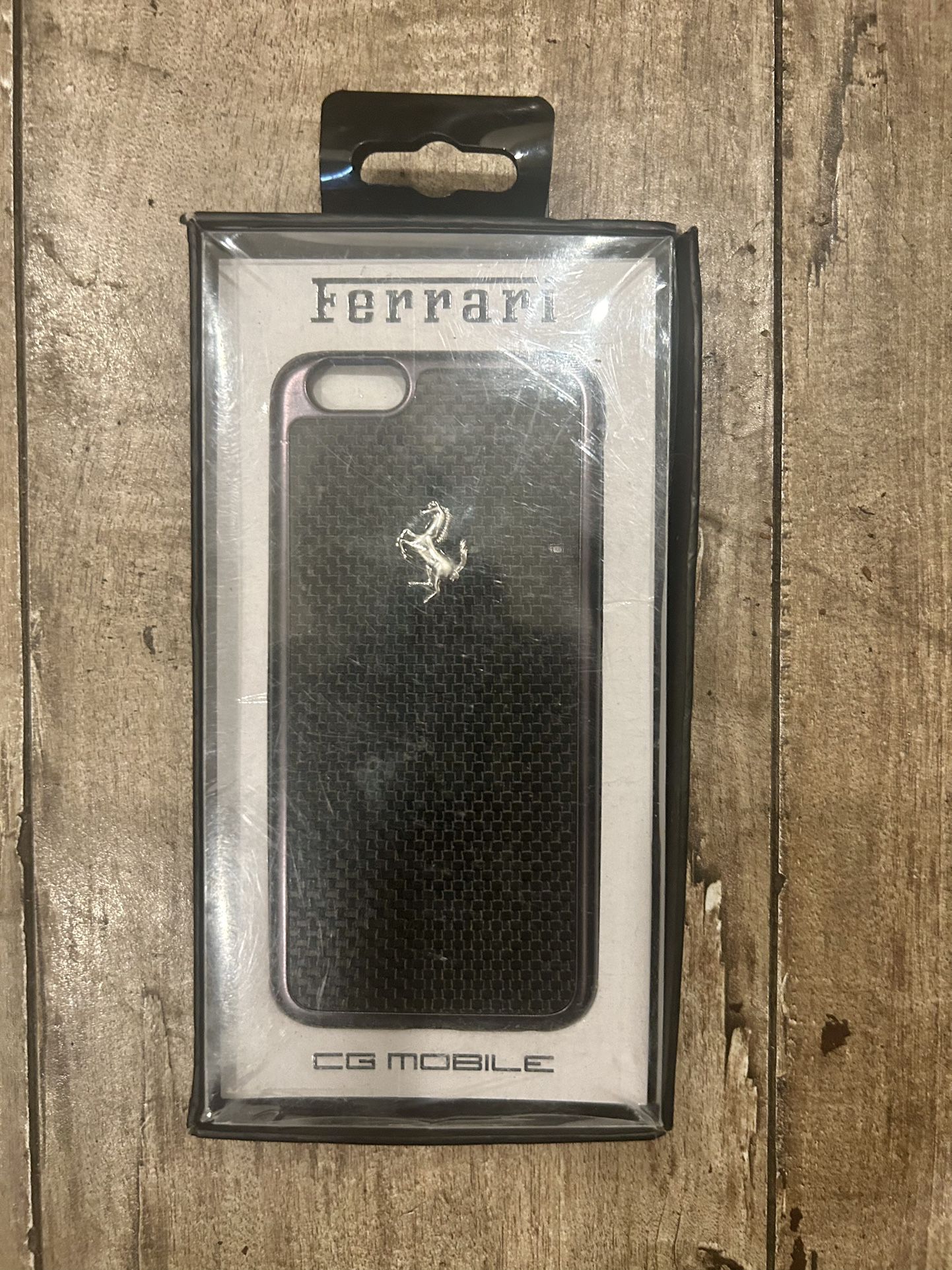 Ferrari Gt - Carbon Fiber Hard Phone Case for iPhone 6 / 6S - Black Frame