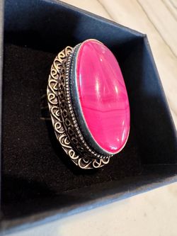 Large Pink Stone Statement Ring