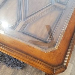 vintage wood sofa table set of 2 Aspen home 54x40.5x20.5