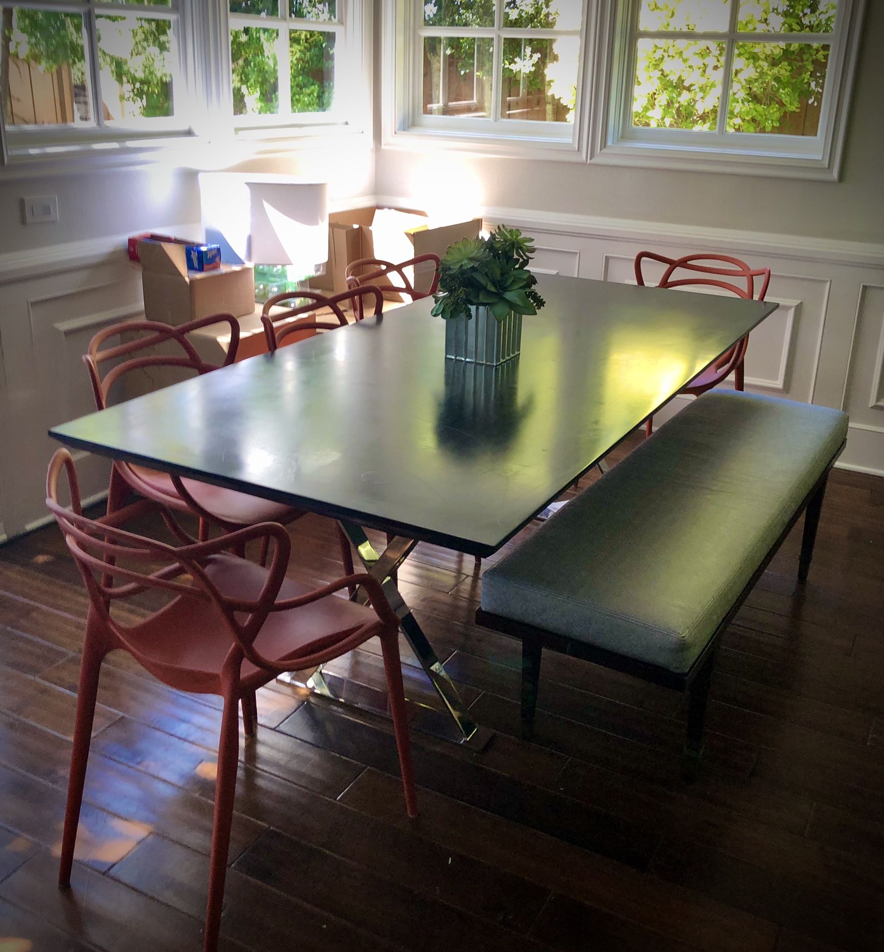 Dark wood table (chairs not included)