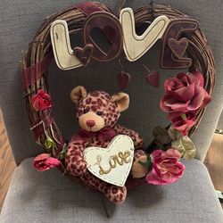 Handmade Unique Valentine Wreath $20