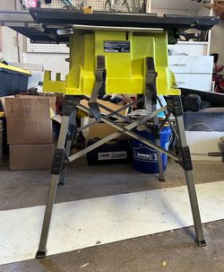 Ryobi RTS21G Table Saw with Folding Metal Stand.