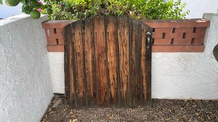 Weathered wooden gate