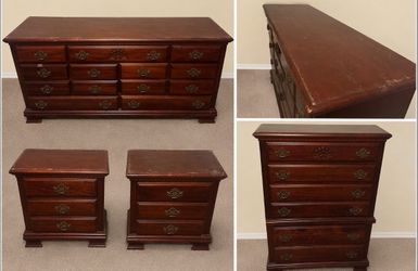 MOVING SALE! MUST GO!! 🔥 Matching Bedroom Set -2 Dressers + 2 Nightstands – $175  OBO
