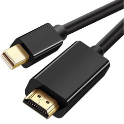 Mini DisplayPort to HDMI Cable [4K 30Hz, Aluminum Shell, Nylon Braided] UHD Thunderbolt to HDMI Cable, Mini DP to HDMI 6.6ft, Compatible for MacBook A