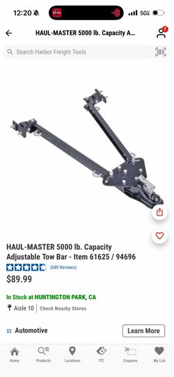 Tow master tow bar ..