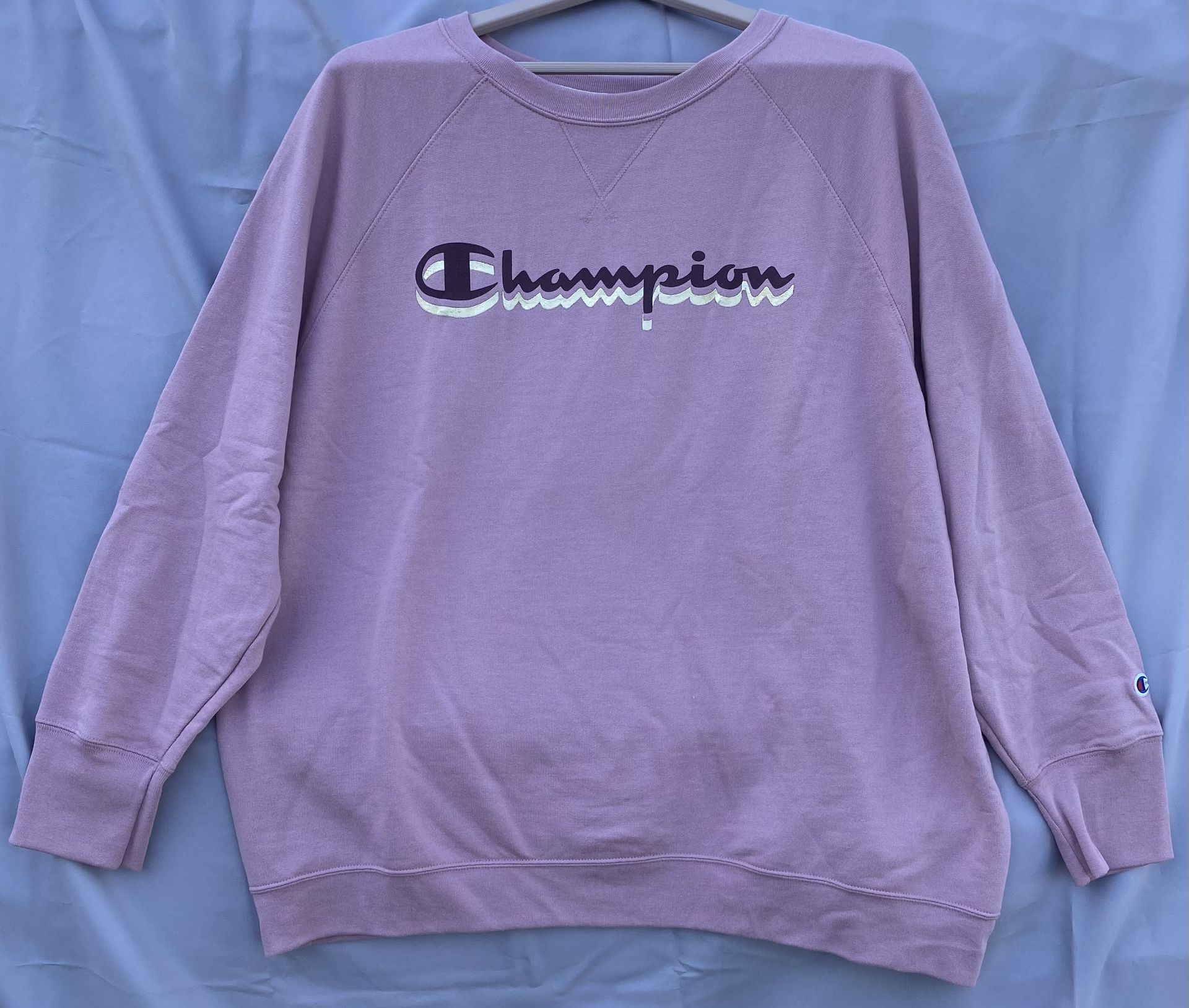 CHAMPION WOMEN PLUS SIZE 3X CREW NECK PULLOVER SWEATSHIRT PINK