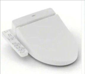 TOTO C100 Washlet Electric Heated Bidet Toilet Seat for Round Toilet in Cotton White