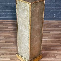 Hollywood Regency Giltwood Pedestal w/ Reverse Glass Panels, c.1960s - Delivery Available 