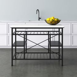 Prep Table / Kitchen Island with Marble Top
